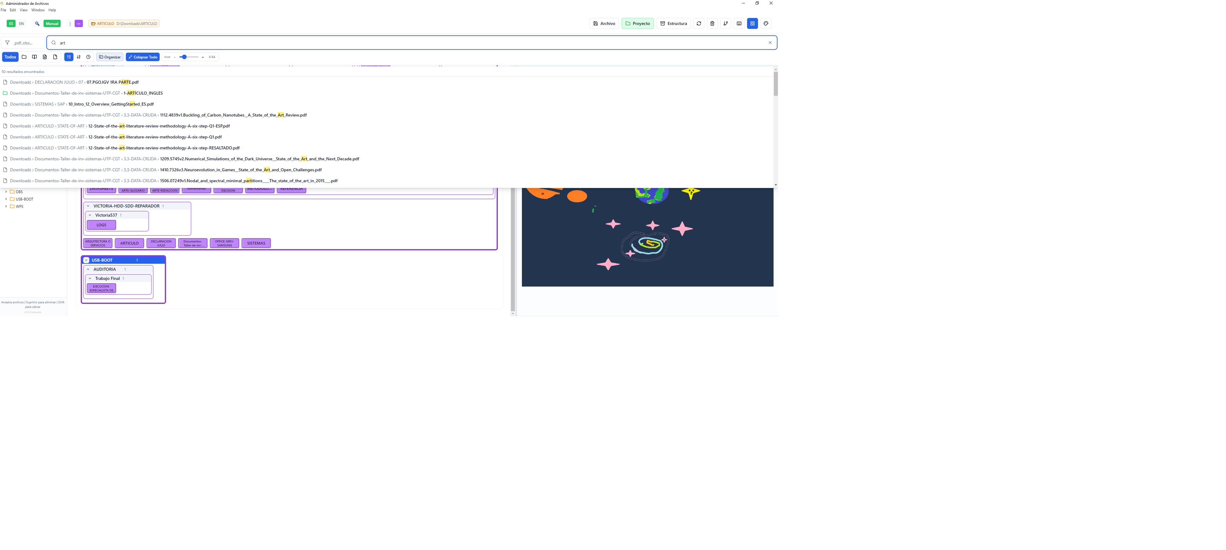 Sistema de libros y capítulos